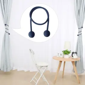 Zaplyte 784958712559 2pcs Curtain Tieback 25.6 Inch Holdback Decorative Rope Holders Navy Blue