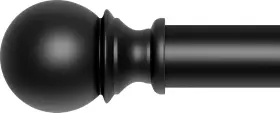 Zeerobee Plastiball48 Curtain Rods For Windows 48 To 84 1 Inch Black Rod Set Heavy Duty