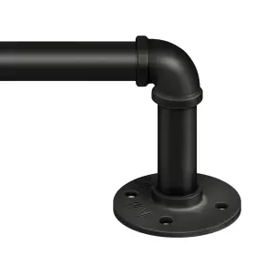 Stadkmrustrod-168bla Zeerobee Curtain Rods For Windows 144 To 168 1 Inch Industrial Wrap Around B