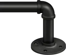 Stadkmrustrod-48bla Zeerobee Curtain Rods For Windows 48 To 84 1 Inch 86 Black