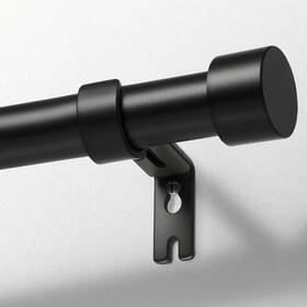 Zeerobee Stadroucap-168bla Curtain Rods For Windows 32 To 168 Black Inch -168