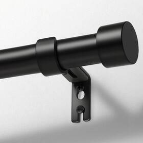 Zeerobee Stadroucap-16bla Curtain Rods For Windows 16 To 24 Black Rod Adjustable 1 I