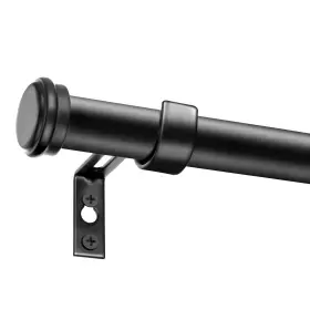 Stadshortcap-3272bla Zeerobee Curtain Rods For Windows 32 To 72 1 Inch Black Heavy Duty Adjustabl
