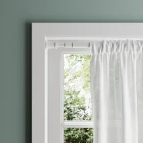 Zenna Home 043197167408 Window Curtain Rod Adjustable 51 Inch To 120 White