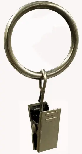 Zhhgttuy 797439811719 56 Pcs Metal Curtain Rings With Clip 1 In Inner Diameter Drapery