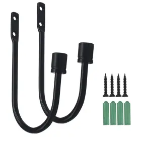 Zipseven 600358594659 Heavy-duty Curtain Holdbacks Metal Drapery Tieback Hooks Wall Mounted Drape H