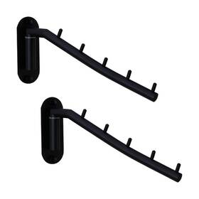 Zivisk B0878zt3rv Pack Of 2 Folding Wall Mounted Clothes Suit Hangers Rack With Swing Arm Sta Inch