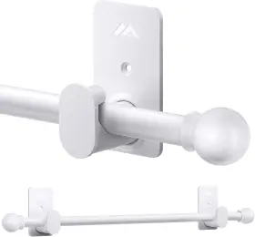Qycr007 Znonox Curtain Rods No Drilling For Windows 30 To 60 Inch -60 White