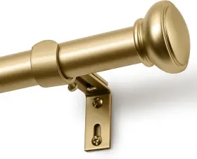 Qycr008 Znonox Gold Curtain Rods For Windows 72 To 144 Inches 1 28 Inch -144
