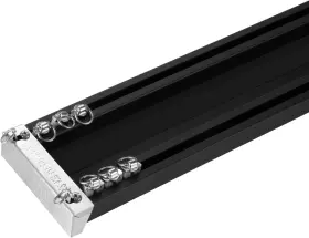 Zshine 701063525393 Heavy-duty Curtain Conjoined Double Track Rails Ceiling 13.1ft Black