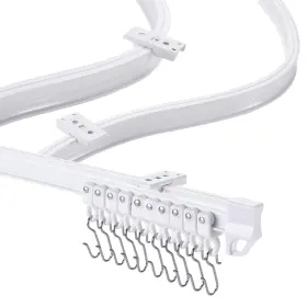 23028 Zstarr Flexible Bendable Ceiling Wall Mounted Curtain Track 5m/16.4ft White C