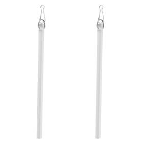 Zuwevbo 4107 2pcs Curtain Pull Wand 17 Inch Invisible Clear Acrylic