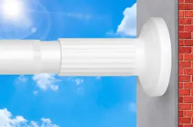 Cz32-51-165wh Zyrw White Tension Curtain Rod 51-165in Long Adjustable Rods No Drilling