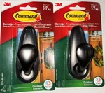 New (2) Large Oil Rubbed Bronze Command Metal Hooks & 4 Strips FC13-ORB-AWES 5LB. Price: $19.97.