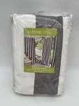New Elrene Highland Stripe Indoor/outdoor Curtain Panel Gray. Price: $49.99.