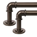 Olv 2 Pack Bronze Industrial Curtain Rods For Windows 48 To 84 INCH(4 7 Fe... New. Price: $64.61.