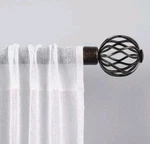 Exclusive Home 1" Curtain Rod Kit And Finial Set - Matte Bronze Open. Price: $13.99.