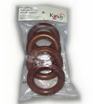 Kirsch Set 4 Wood Curtain Rings For 2" Diameter Walnut New. Price: $15.00.