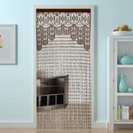 Lace Door Srting Warm Sheer Curtains Flat Tassel Ribbon Windo... New. Price: $20.77.
