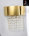 Italian Style Crystal Tassel Golden Wall Sconce With Round Mount New. Price: $143.48.
