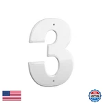 Montague Metal Products 10 Aluminum House Number 3 Outdoor Plaque Medium White New. Price: $23.76.