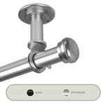 Cillo Ceiling 1" Curtain Rod/ Room Divider 120-170 Inch Satin Nickel New. Price: $57.94.