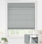 Cordless No Drill Roman Shades, Light Filtering Uv Protection, 29" X 64" H, Gr New. Price: $93.99.