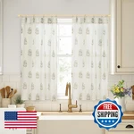 Short Curtains For Windows, Floral Patterned Sheer Privacy Cute Modern Farmhouse New. Price: $46.99.