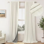 100% Blackout Curtains Inch Length 52"W X 84"L (pack Of 2), Natural New. Price: $47.36.