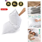 White Goose Feather & Cotton Pillows King Size Set 2 - Soft 600 Thread Cou... New. Price: $96.84.
