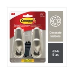 Command FC13BN2ES Adhesive Mount Metal Hook - Large Brushed Nickel Finish (2/PK) New. Price: $20.59.