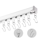 Vevor Ceiling Curtain Track Set 17.7 FT/5.4 Meter Room Divider With Hooks White New. Price: $42.99.