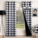 Miulee Buffalo Plaid Curtains For Farmhouse Bedroom, Blackout Window Drapes With New. Price: $42.52.
