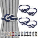 Niceec 4 Mini Magnetic Curtain Tiebacks Nordic Pack, Dark Blue & White New. Price: $29.02.