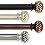 Baldir 1 In. Dia 48 - 84 Single Curtain Rod Satin Nickel New. Price: $81.42.