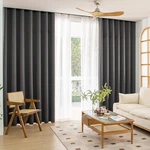 Windows Dark Grey Blackout Curtains 95 Inches Long 2 Panels Set Grommet Black... New. Price: $26.37.