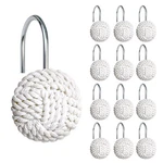 Sunlit Boho Knots Shower Curtain Hooks, Home Decorative White New. Price: $14.76.