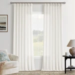 Pinch Pleated Linen 86 Curtains For Living Bedroom Natural Cream Iv... New. Price: $79.32.