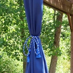 Rope Indoor And Outdoor Curtain Tiebacks - Blue Set Of 4 By Sunnydaze New. Price: $11.67.