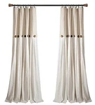 Linen Button Curtain Panel 40X84 Modern Farmhouse Rustic Decor Single New. Price: $63.11.