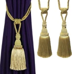 Bel Avenir 2 Curtain Tiebacks Tassel Drapery Tie-backs Rope Pack, Gold New. Price: $23.23.