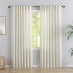 Donren 92 Inch Length Curtains Light Beige Linen Back Tab & Rod Pocket Semi S... New. Price: $50.48.