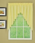 Todays Curtain Tambour Edging Kitchen Window Buttercup Swag & Valance - New. Price: $29.99.