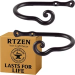 Rtzen Decorative Metal Curtain Tiebacks - Farmhouse Wrought Medium, Black New. Price: $28.73.
