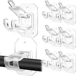 8PCS Upgraded No Curtain Rod Brackets Drilling Transparent New. Price: $23.23.