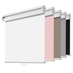 Joydeco White Fabric Mini Blinds 35" Cordless Blackout Roller Shades New. Price: $62.63.