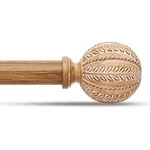 Jrzoo Wood Curtain Rod For Windows 72 To 144 Inch, 1'' Diameter Adjustable Heavy New. Price: $70.62.