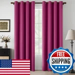 Lcoomzen 100% Blackout Hot Pink Linen Curtains 90 Inch Length For Bedroom Living New. Price: $48.63.