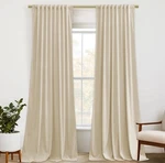 Stangh Beige Velvet Nursery Curtains 52 Long High Ceiling Tall Door Window Pan New. Price: $89.95.
