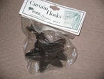 Park Designs Curtain Hooks Black Cast Iron Look 2 Star Wall Mount New Nip Unused. Price: $14.99.